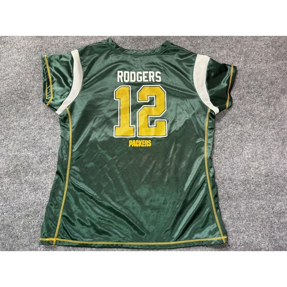 Green Bay Packers NFL Aaron Rodgers Jersey #12 Women’s XL Green Shirt Top